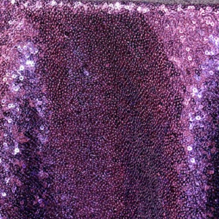 120 Round - Violet Glimmer Sequin 120 Round Specialty Linen