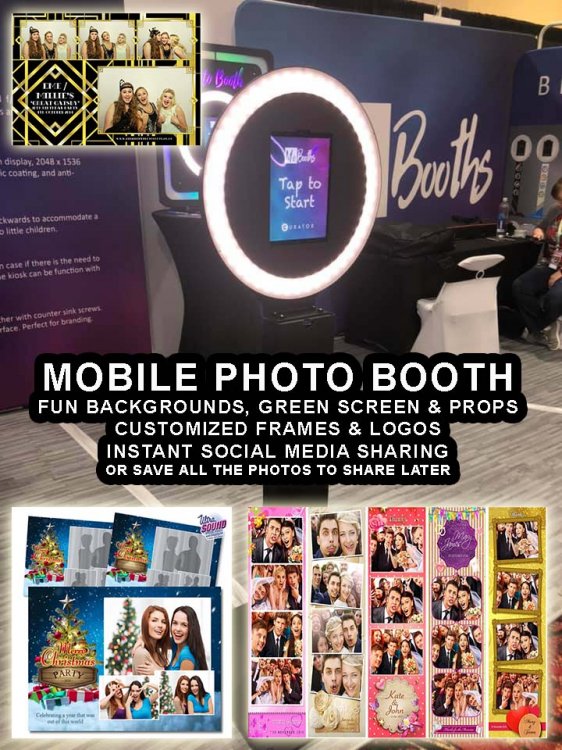 Social Photo Booth (Min. 3 hrs) - $100 per additional hr Social Photo Booth (Min. 3 hrs) - $100 per additional hr