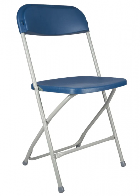 Blue Folding Metal Chair